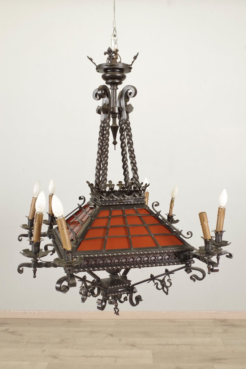 Lustre Suspension Style Gothique Viollet-le-Duc-photo-2