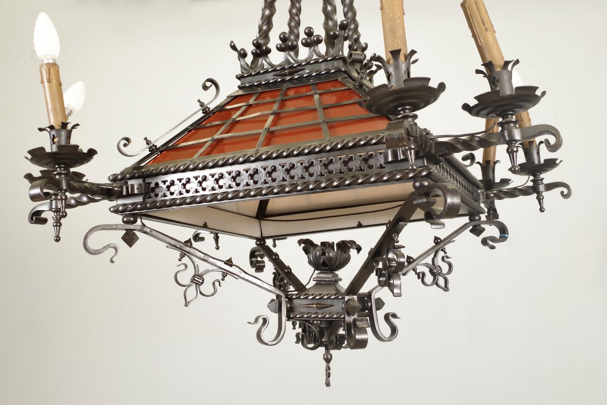 Lustre Suspension Style Gothique Viollet-le-Duc-photo-7