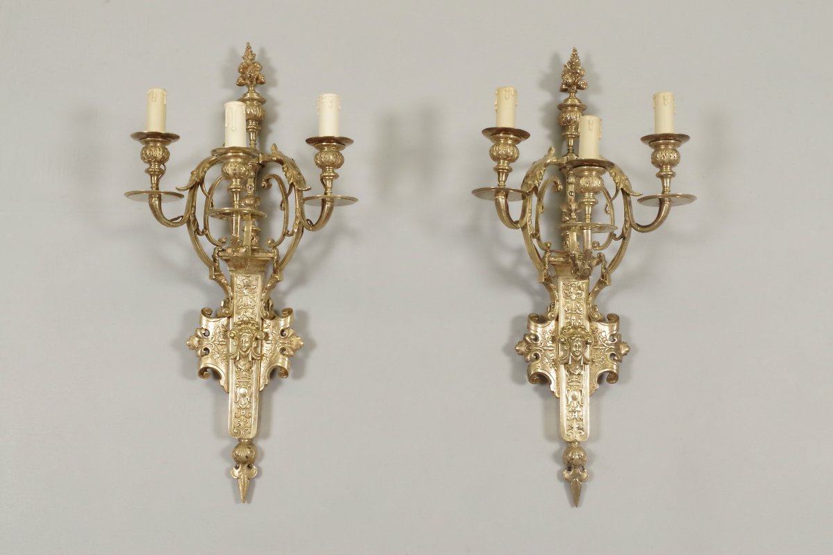 Pair Of Napoleon III Wall Lights