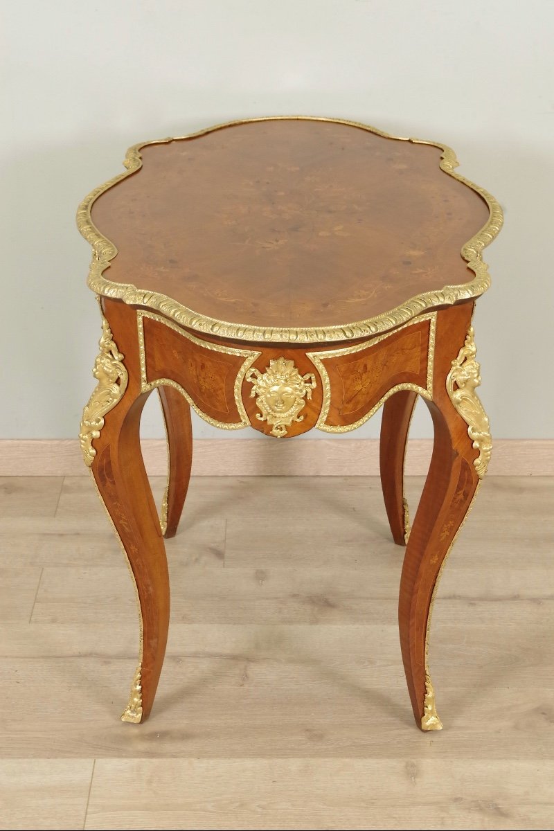 Napoleon III Gilt Bronze Pedestal Table-photo-4