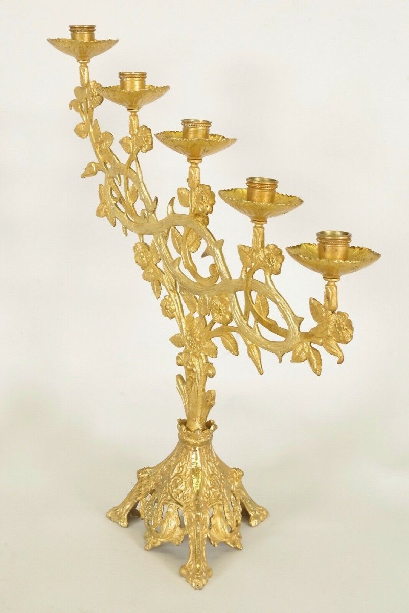 Gilt Bronze Church Candlesticks-photo-1