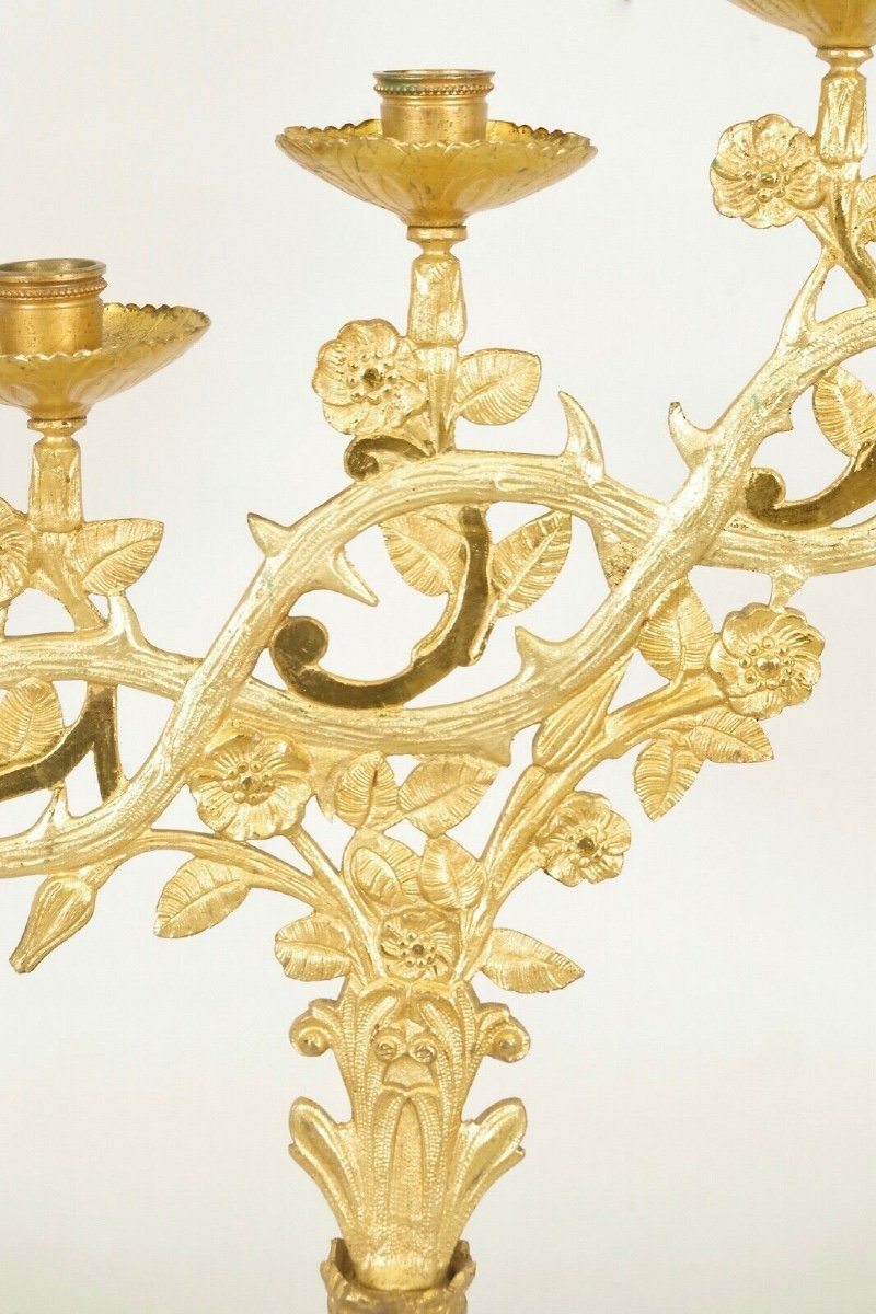 Gilt Bronze Church Candlesticks-photo-4