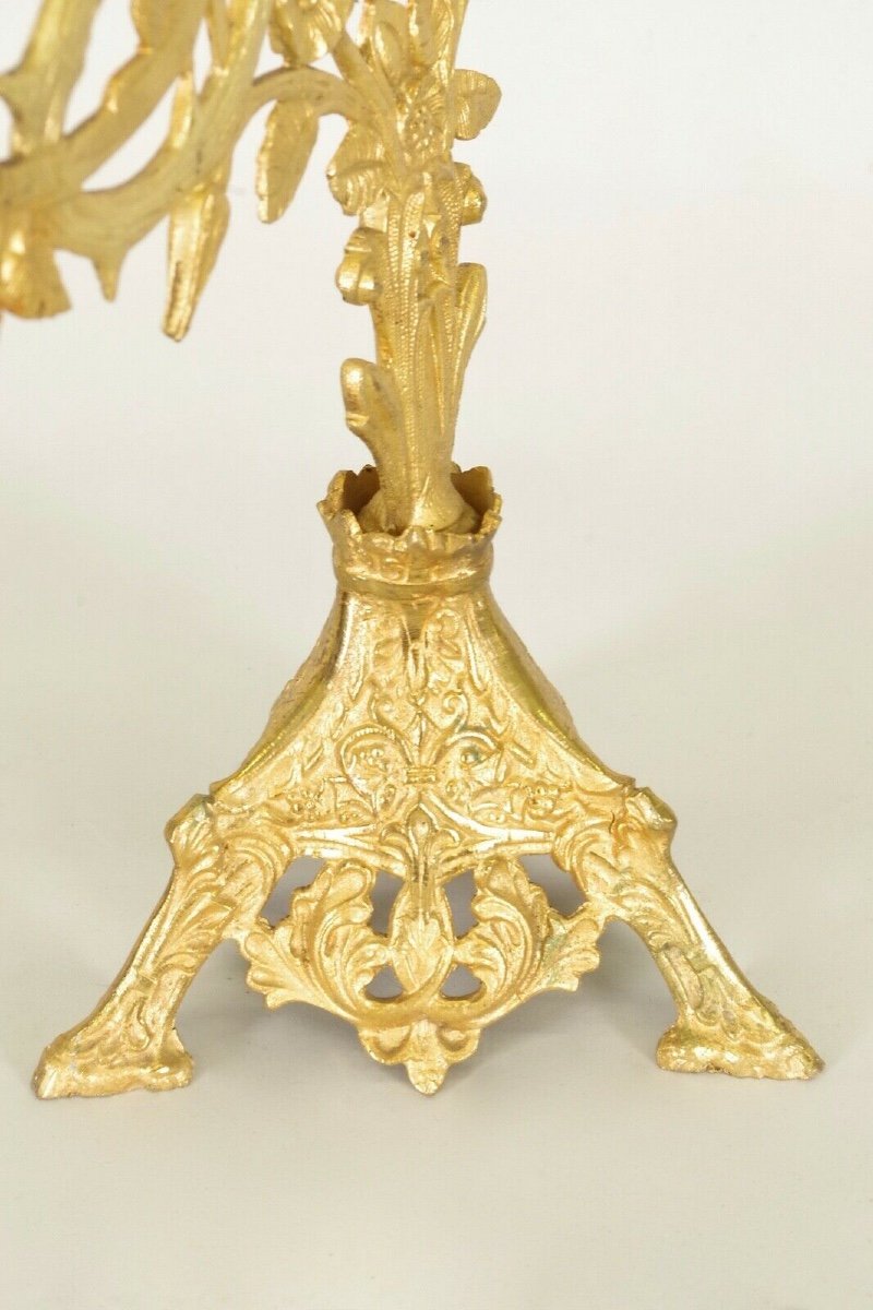 Gilt Bronze Church Candlesticks-photo-6