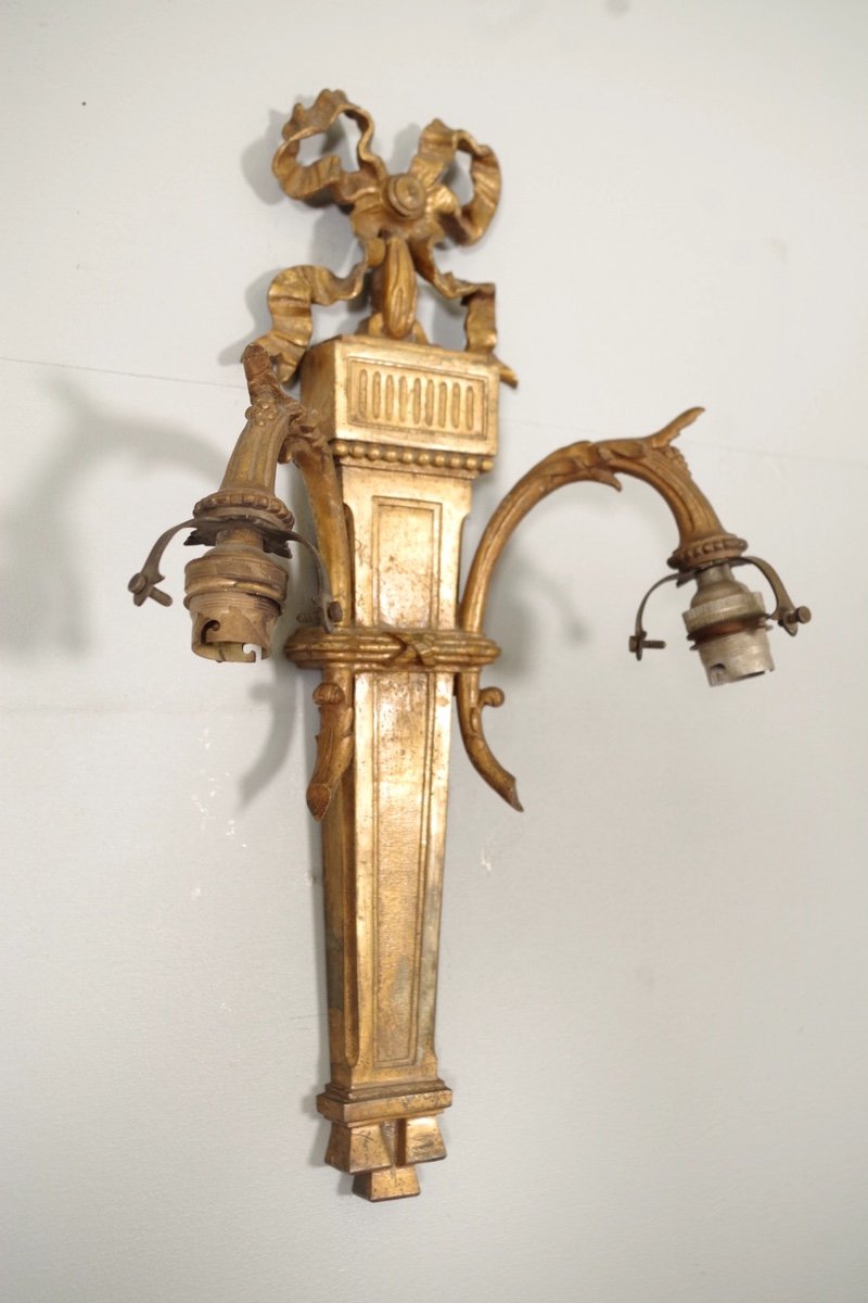 Pair Of Louis XVI Style Wall Lights-photo-4