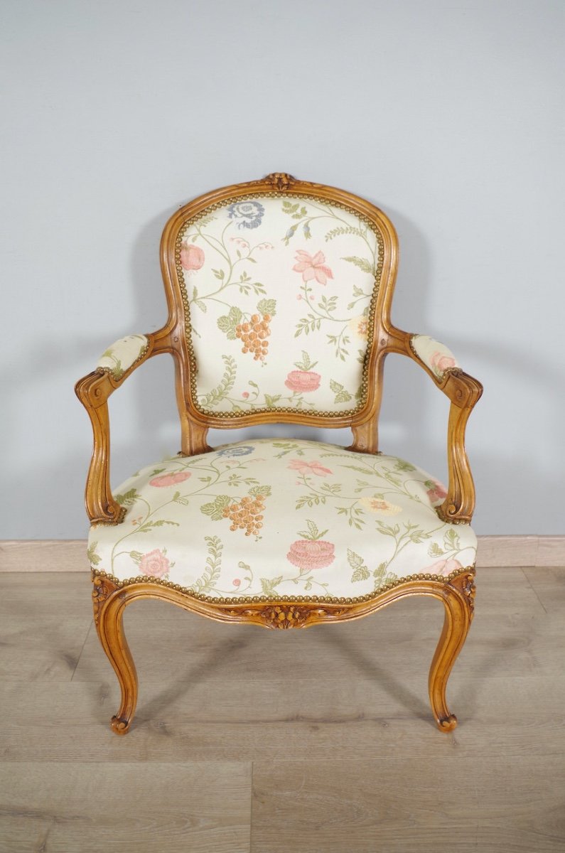 Quatre fauteuils style Louis XV-photo-3