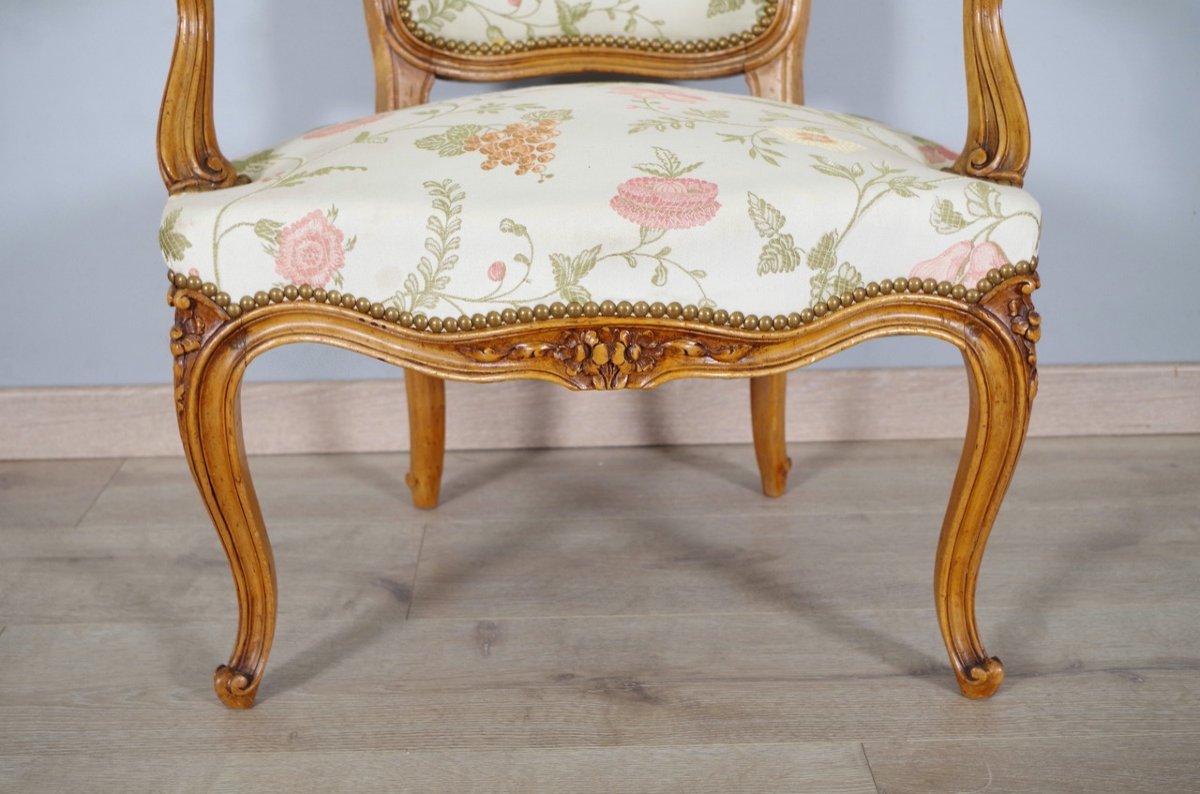 Quatre fauteuils style Louis XV-photo-7