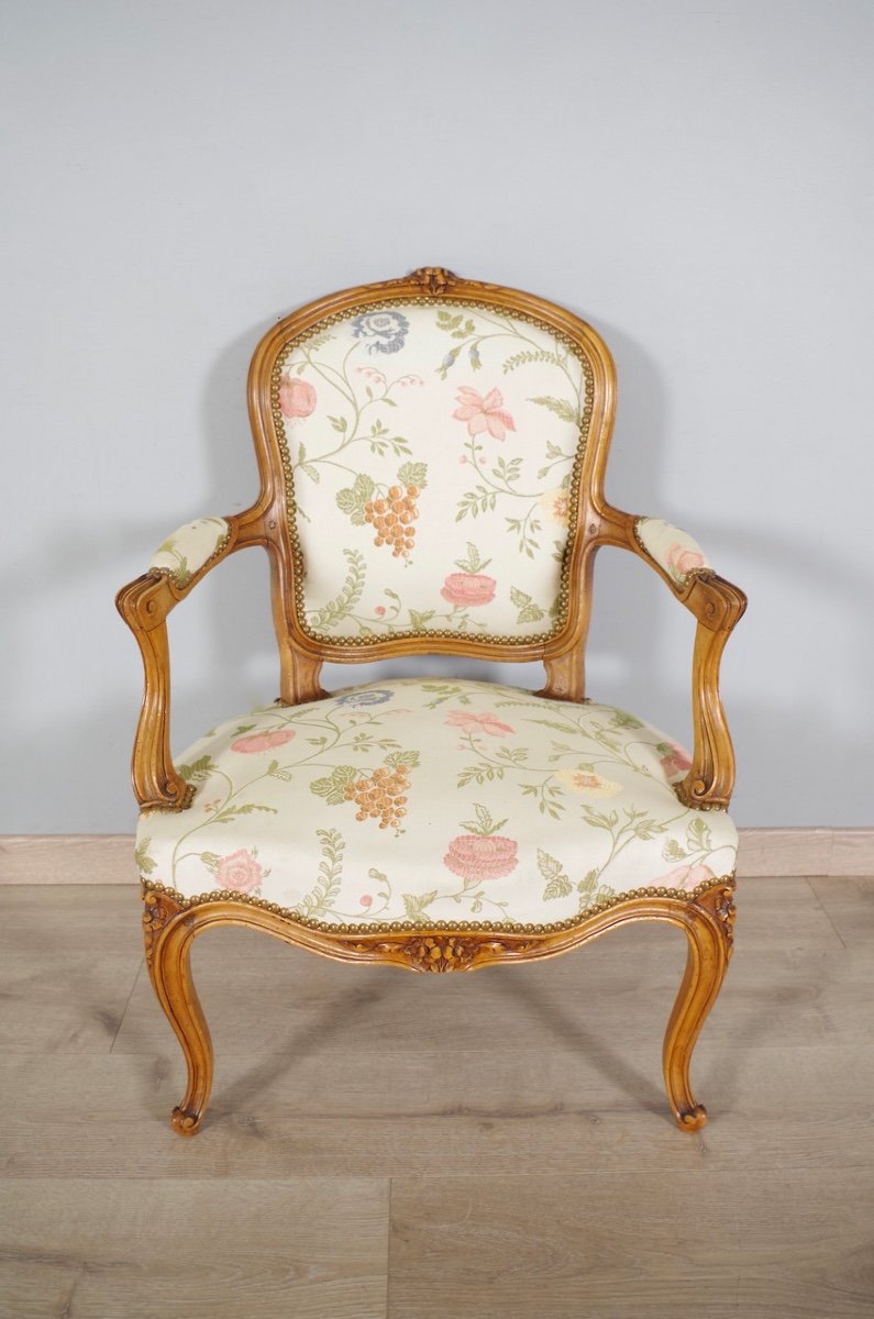 Paire de fauteuils style Louis XV-photo-3