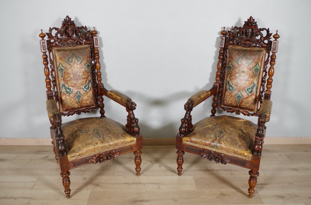 Renaissance Style Armchairs-photo-3