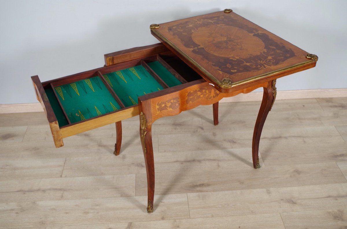 Louis XV Style Games Table-photo-7