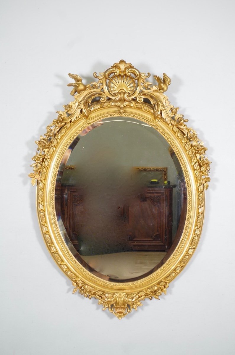 Miroir doré Napoléon III-photo-2