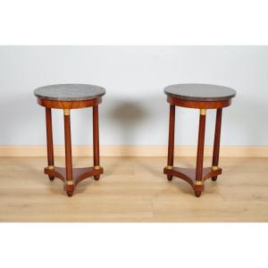 Pair Of Empire Style Pedestal Tables