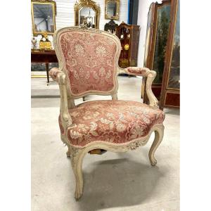 Fauteuil peint époque Louis XV