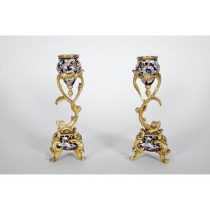 Pair Of Napoleon III Candlesticks