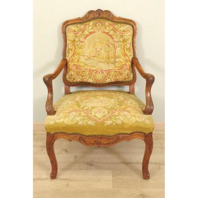 Regency Style Armchair Petit Point Tapestry