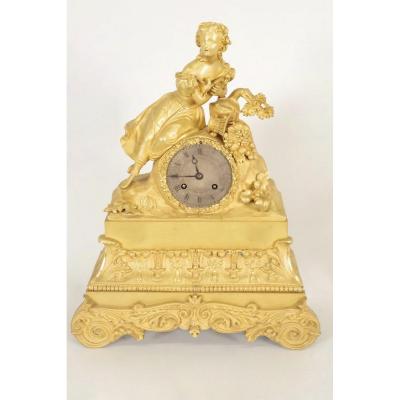 Charles X Clock Gilt Bronze