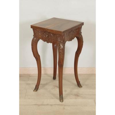 Salon Table Forming Selette Regency Style Walnut 1900