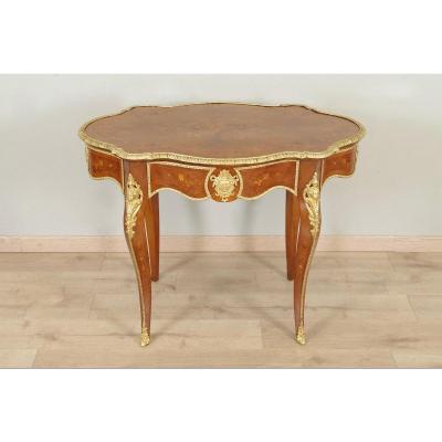 Napoleon III Gilt Bronze Pedestal Table