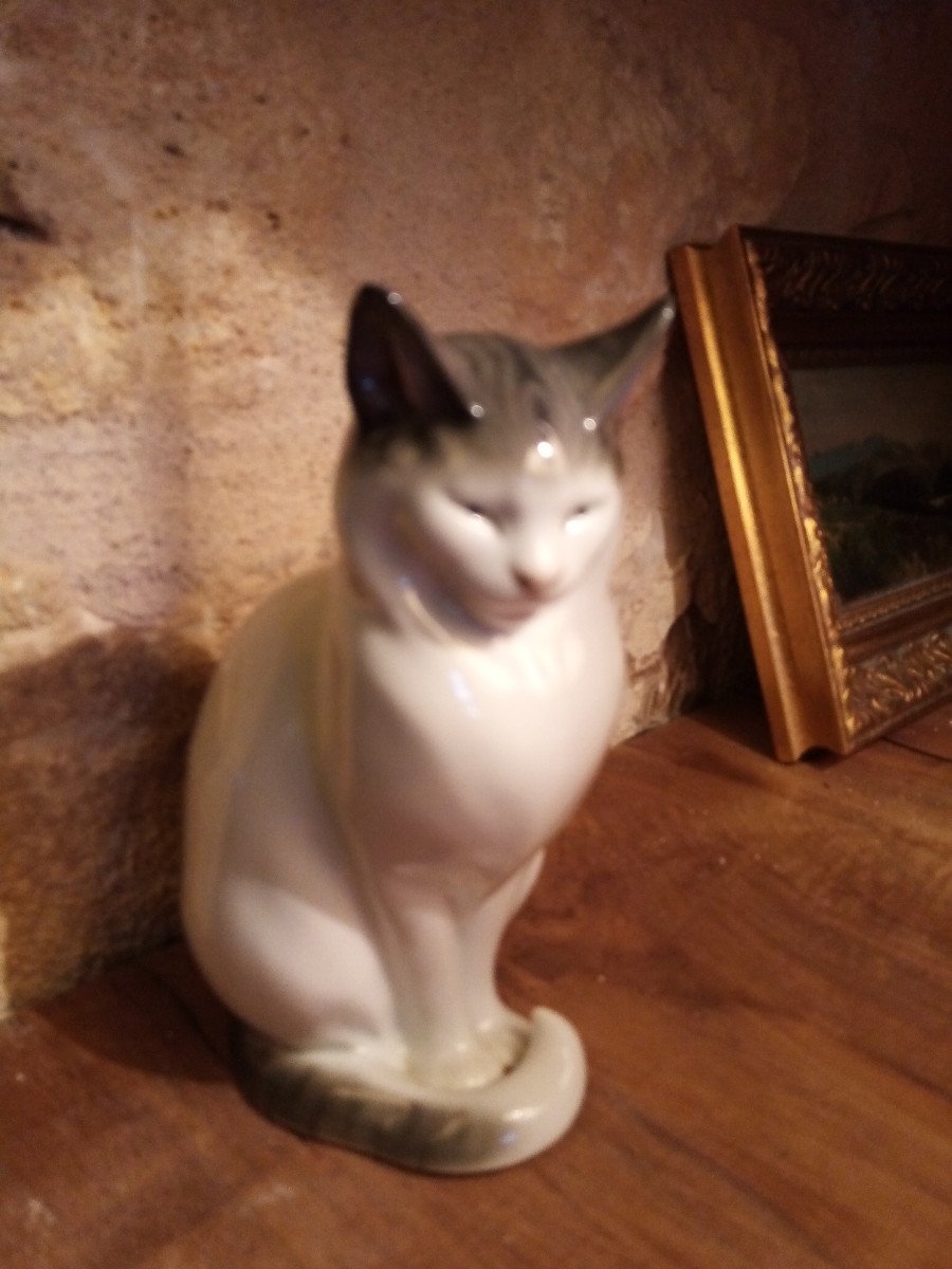 Limoges Porcelain Cat Camille Tharaud