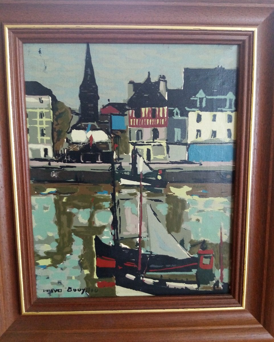 The Port Of Honfleur By Jacques Bouyssou