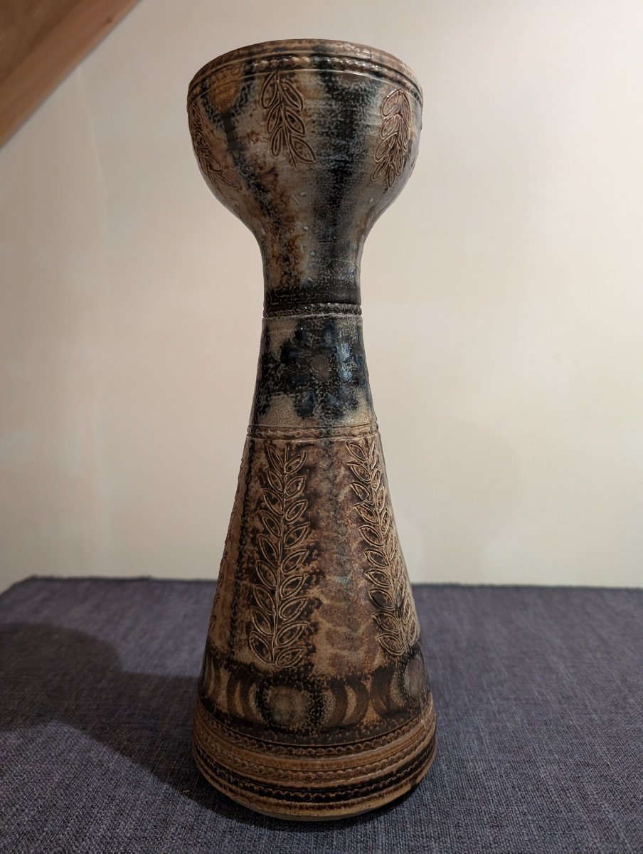 Large Vase Courjault Keraluc Quimper Unique Piece