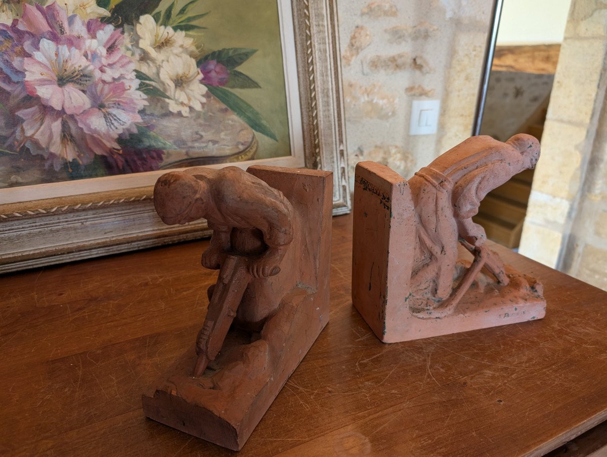 Pair Of Bookends By Albert Patrisse-photo-2