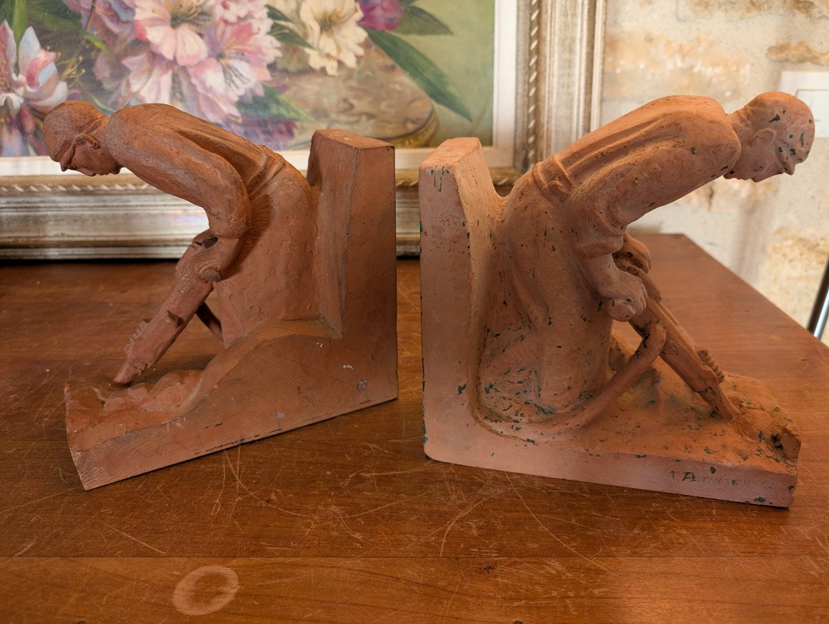 Pair Of Bookends By Albert Patrisse