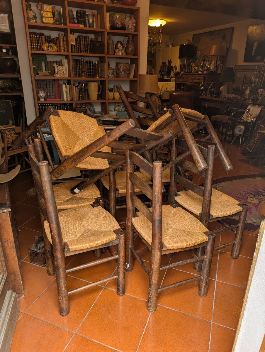 8 Chaises Brutalistes Georges Robert-photo-2