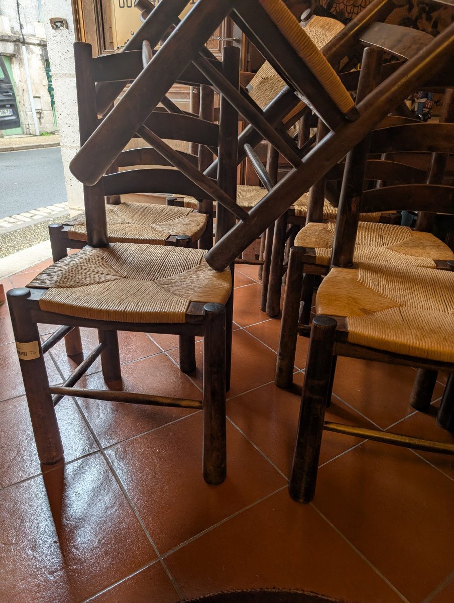 8 Chaises Brutalistes Georges Robert-photo-2