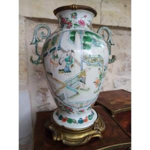 Vase Porcelaine De Chine Avec Bronzes
