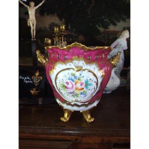 Cache Pot Floral Limoges Porcelain