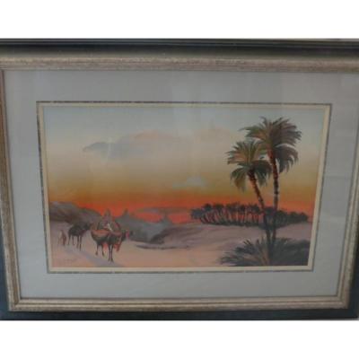 Watercolor Orientalist Signed No. 2 Dolé Montes