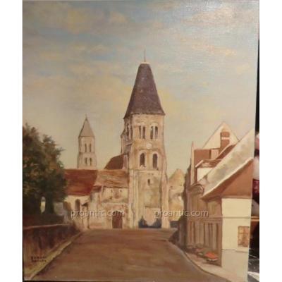 l'église De Morienval Peinte Par Edmond Daynes