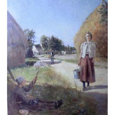 Scene De Genre pologne attribué a josef chelmonski