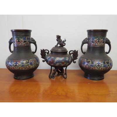 Vases Together And Brule Perfume Cloisonnés China