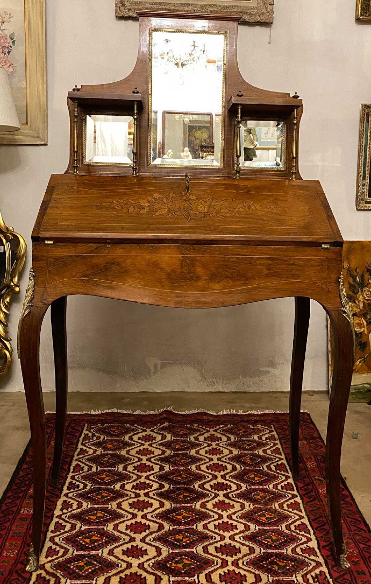 Louis XV Style Inlaid Scriban Desk-photo-2