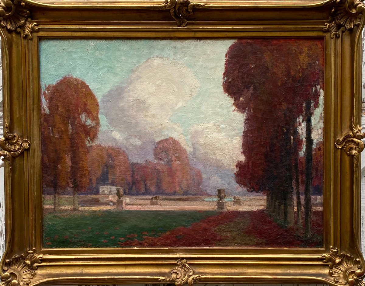 Peinture Léon Charles Bauche, Parc De Saint Cloud-photo-2