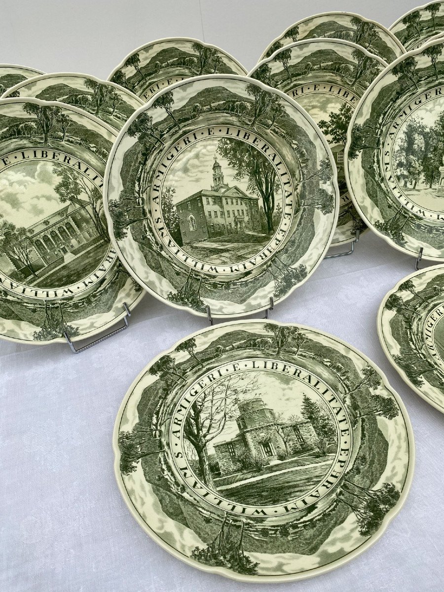 12 Wedgwood Plates, Commemorative, Williams College.-photo-2