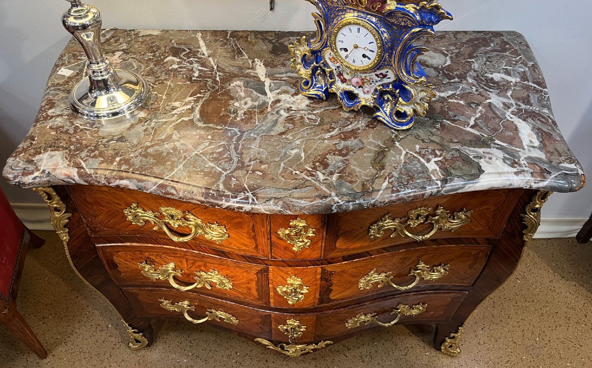 Louis XV Inlaid Commode, Stamped P. Wattelin -photo-2