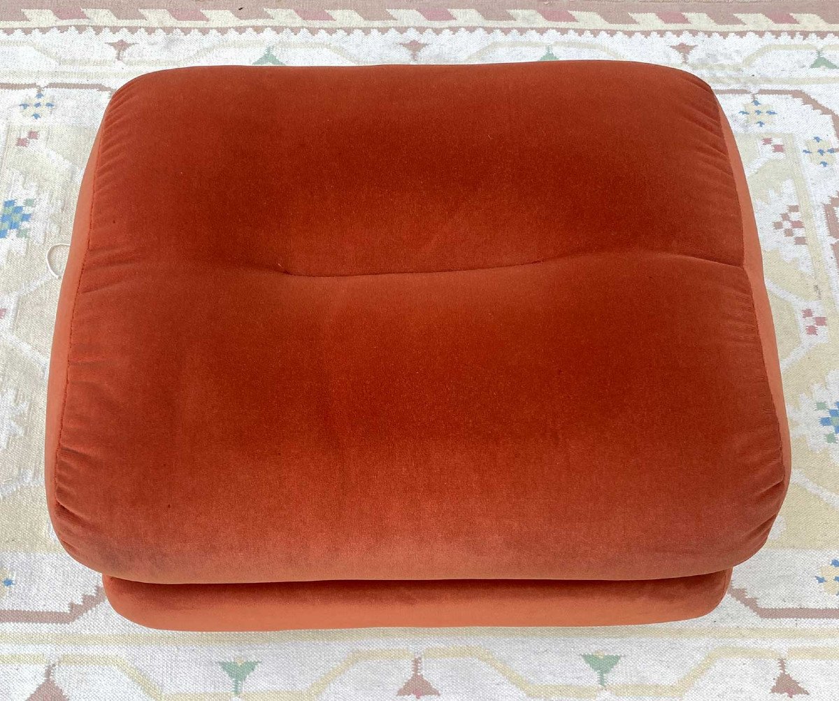 Pair Of Poufs, Michel Ducaroy, "albany" Model-photo-2