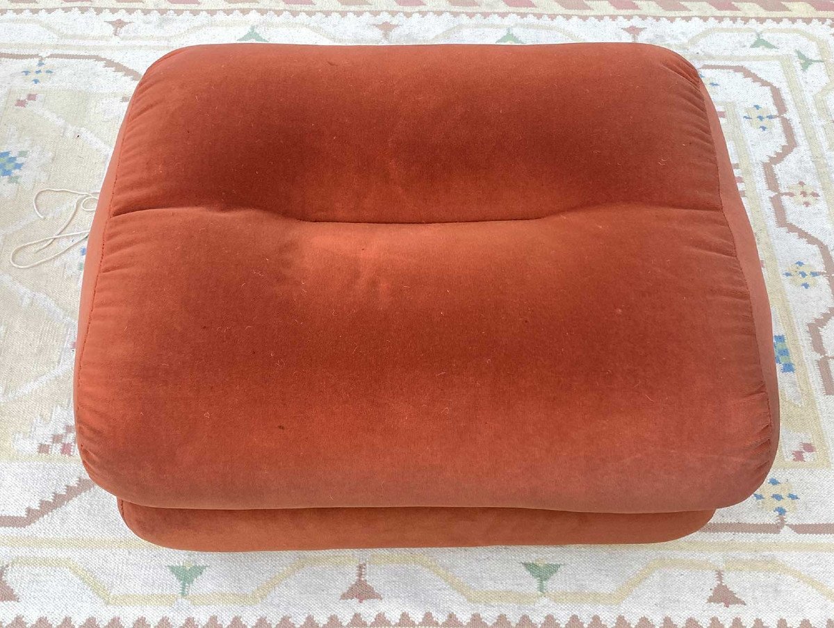 Pair Of Poufs, Michel Ducaroy, "albany" Model-photo-3