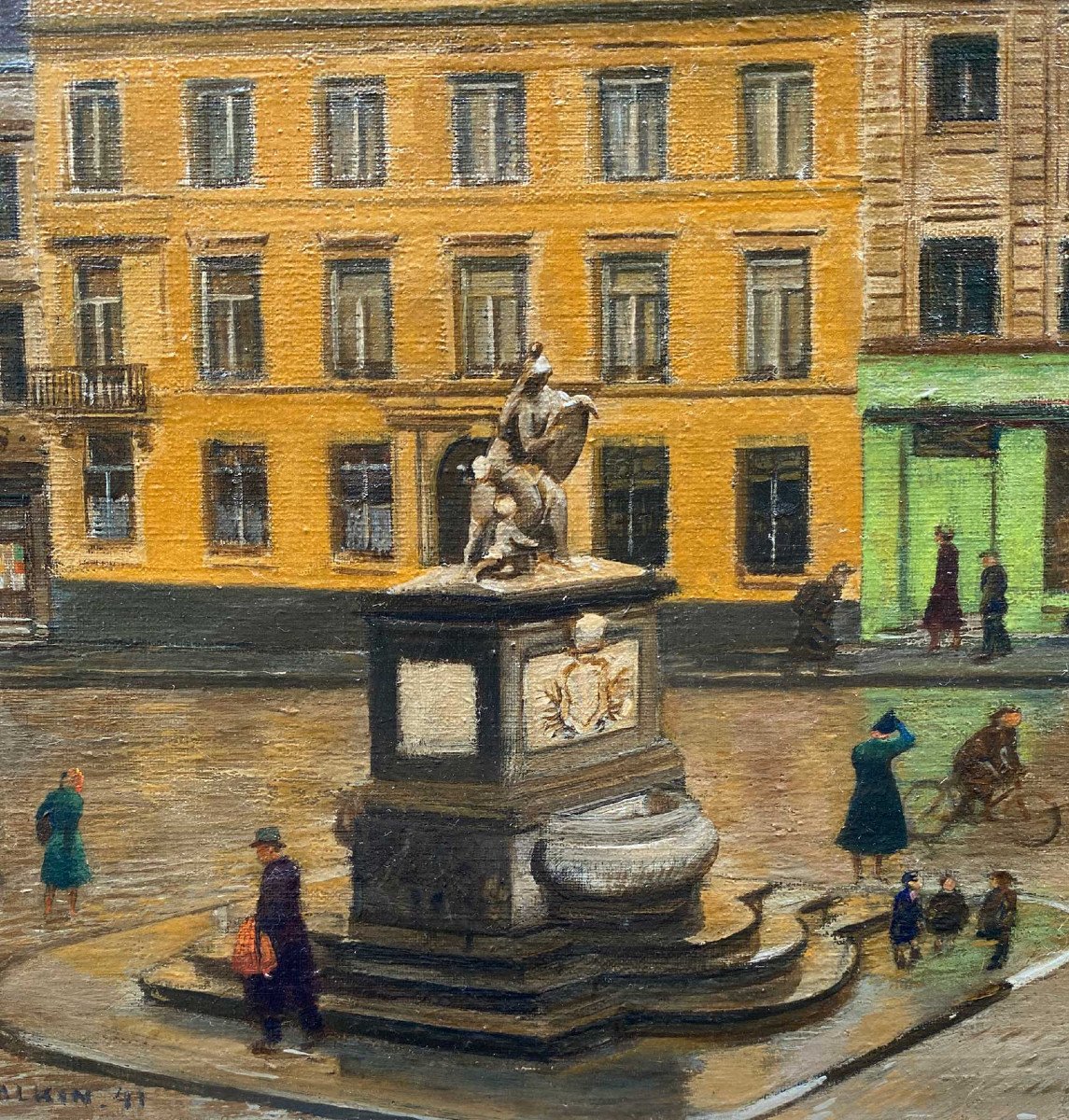 Emile Salkin, Place Du Grand Sablon à Bruxelles-photo-3