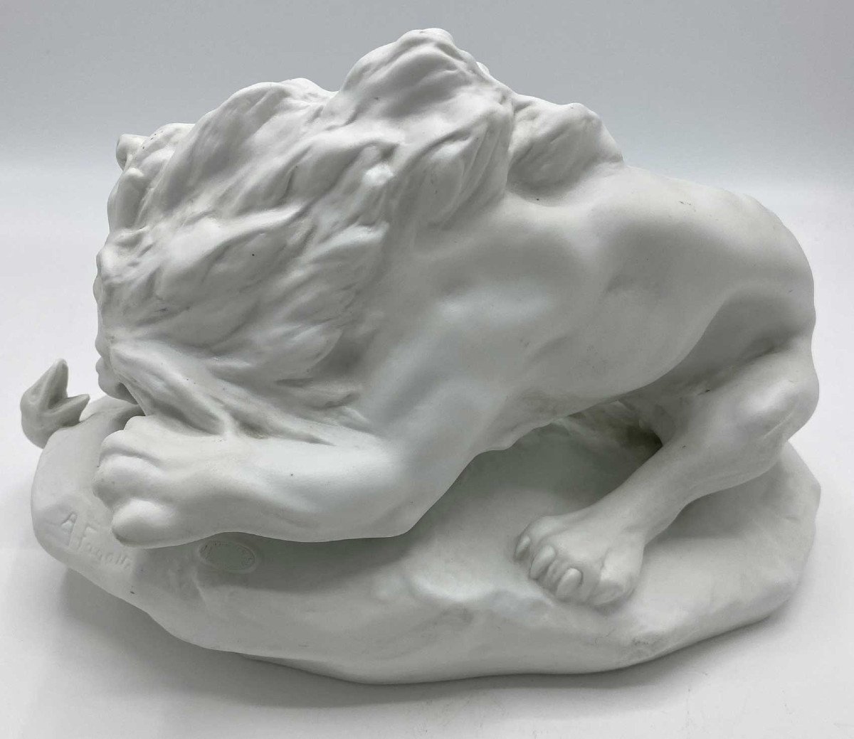 Lion Sculpture, A. Fagotto, J. Teissonniere Limoges-photo-3