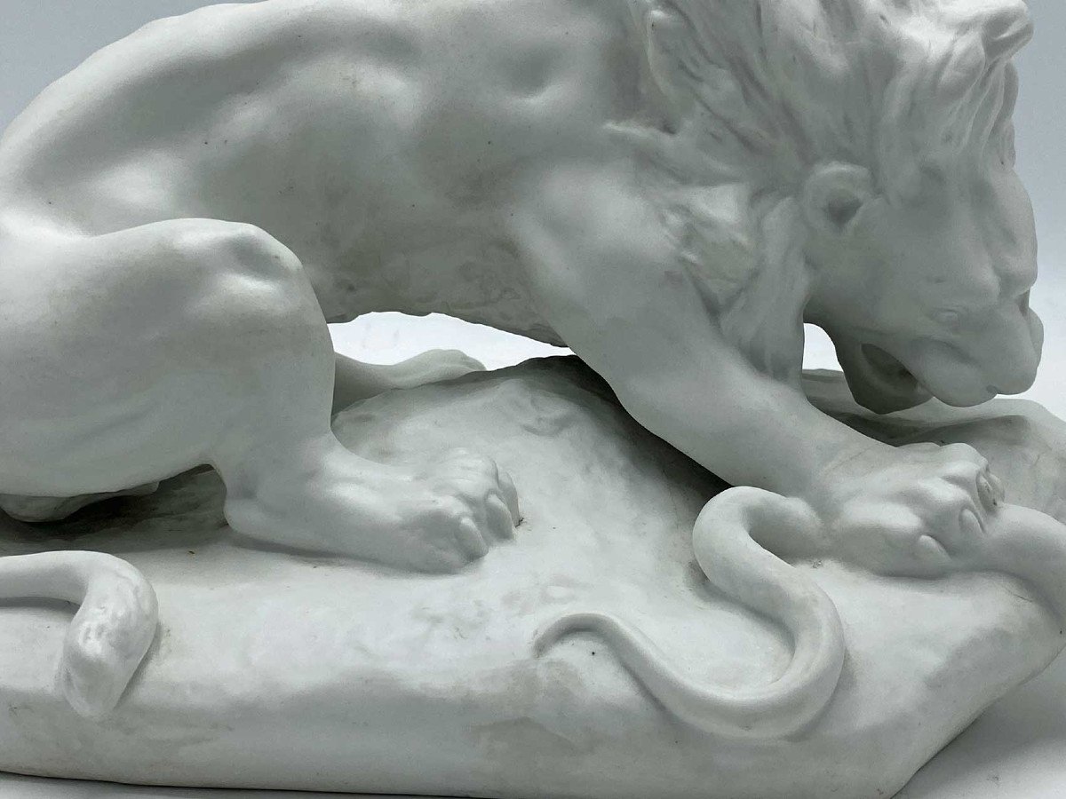 Lion Sculpture, A. Fagotto, J. Teissonniere Limoges-photo-4