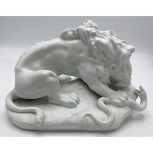 Sculpture Lion ,  A. Fagotto,  J. Teissonniere Limoges