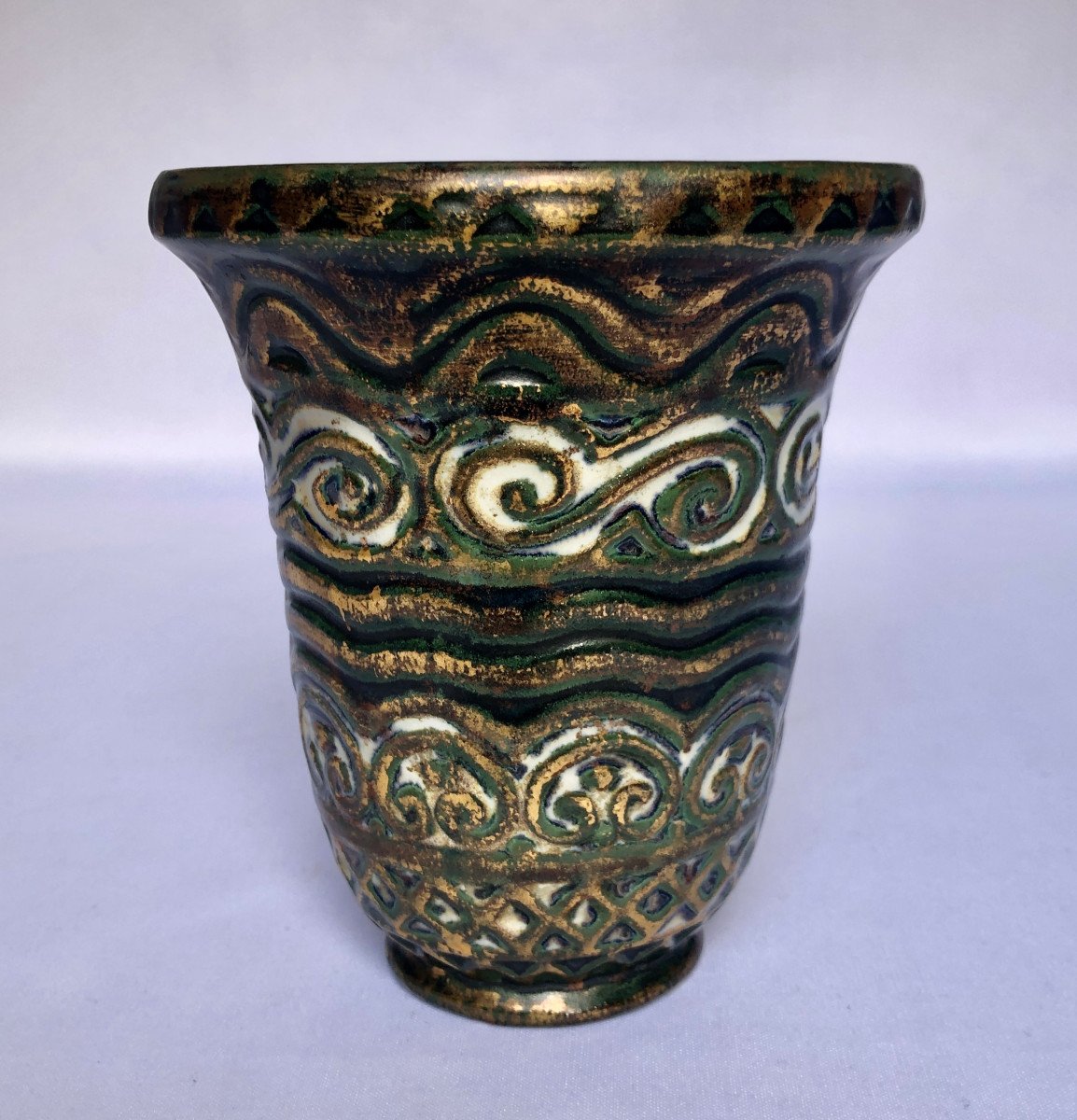 Goblet From The Rustic Armorican Series By René Quillivic - Manufacture Hb Quimper - Brittany