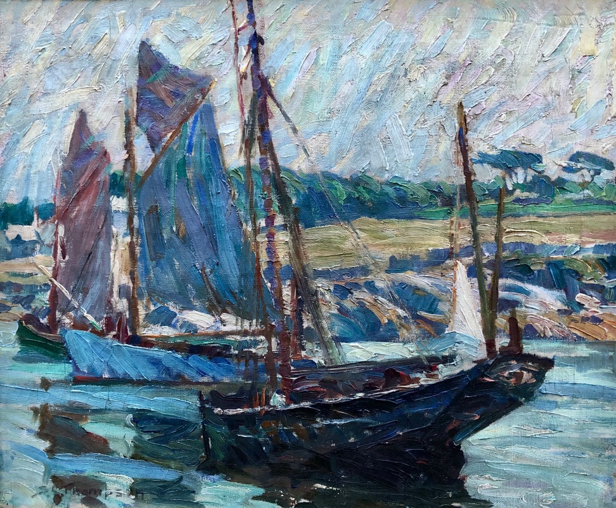 Séchage Des Voiles Par Sydney Lough Thompson - Bretagne