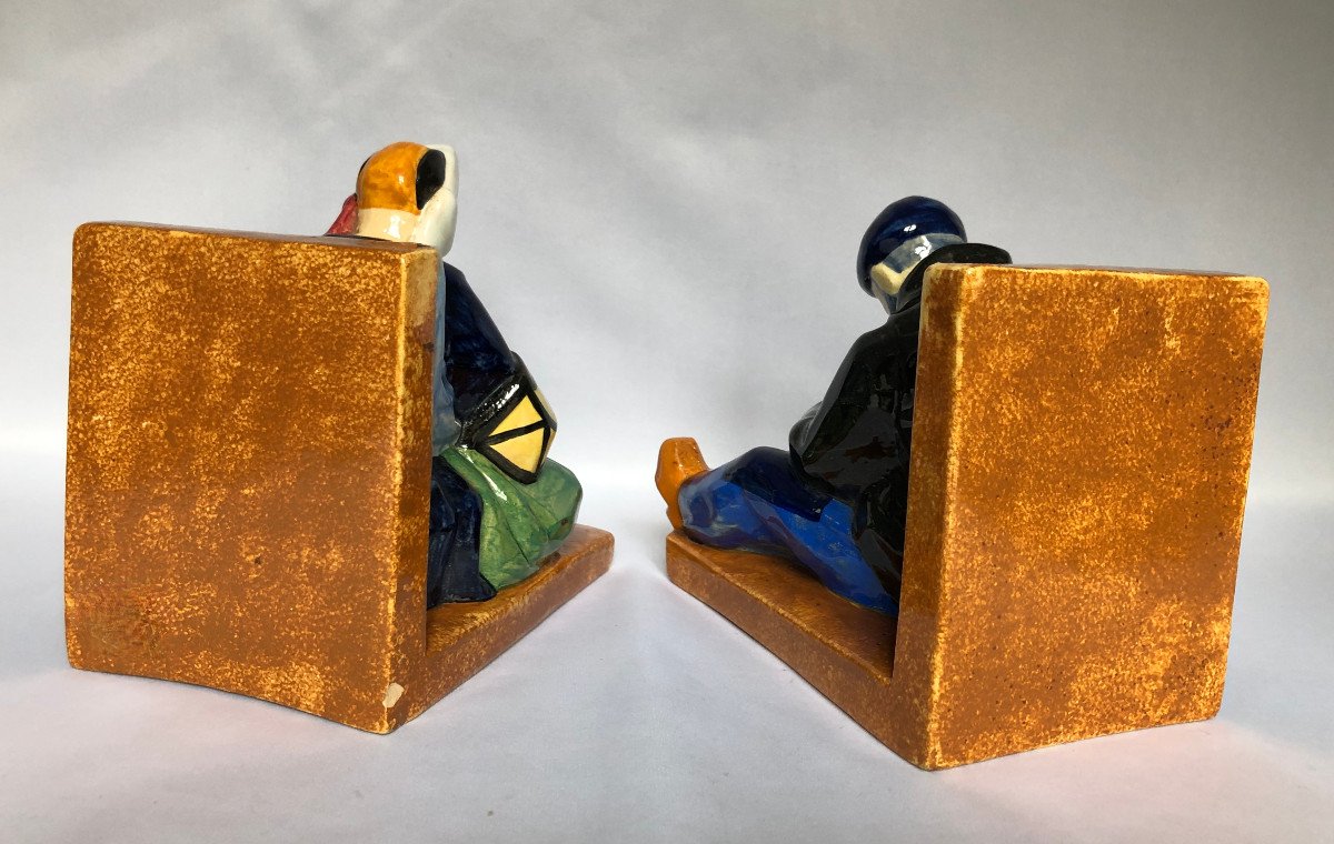 Bookends Of A Couple Of Fishermen By Yvonne Jean-haffen - Brittany-photo-3