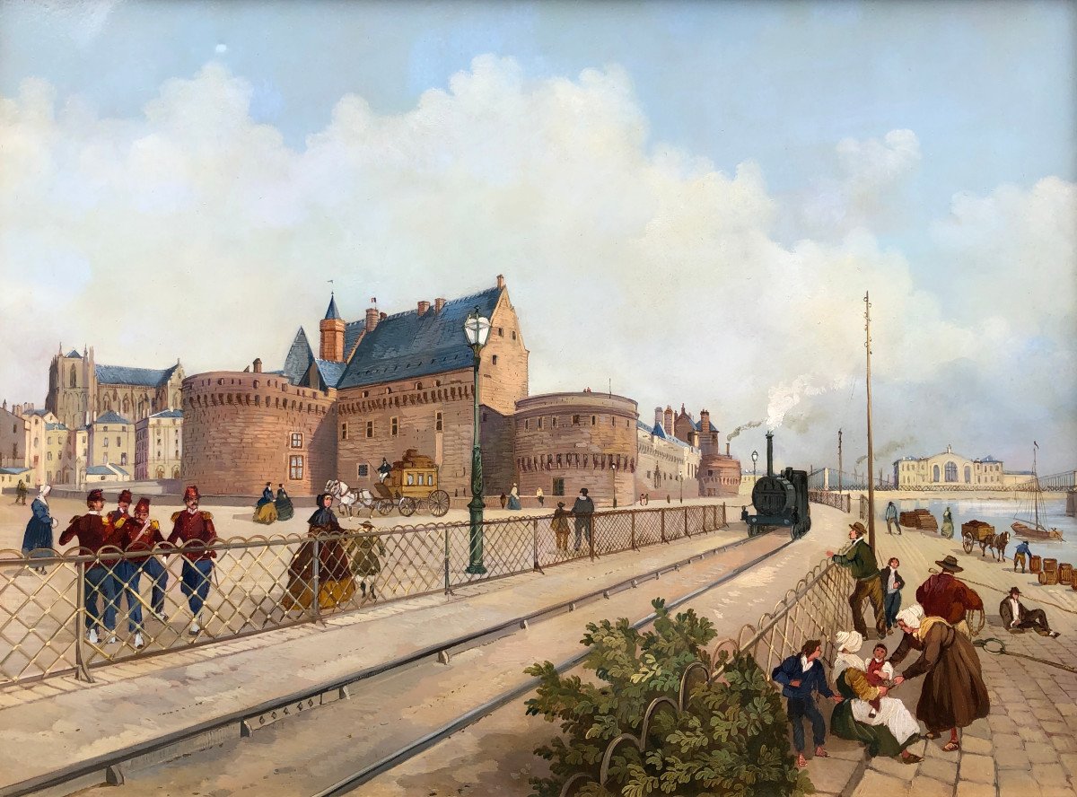 Huile Sur Cuivre Du  Château De La Duchesse Anne à Nantes