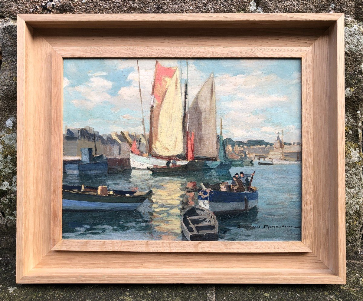 Boats At The Quay In Concarneau By Maurice Ménardeau, Brittany-photo-2