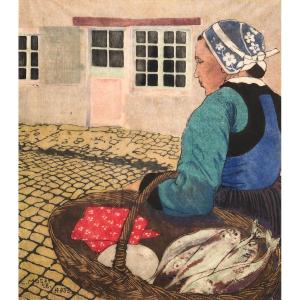 Penn Sardin Back From Market By Carl Moser - Brittany